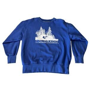 Vintage-inspired Colorado Blue Women's Oversized Sweatshirt Size XS